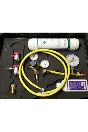 700-Gramm-Flasche mit R1234yf-Gasmanometer und Schlauch mit Schnellkupplung  für Auto-Klimaanlagen - Refrigerant Boys