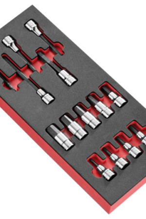 Modul mit 14 Steckschlüsseln 1/2” Innensechskant in Schaumstoffeinlage