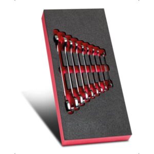 Modul mit 9 Maulschlüsseln in Schaumstoffeinlage