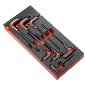 Modul Stiftschlüssel "T"-Griff 7 Stk (Schaumstoffeinlage)
