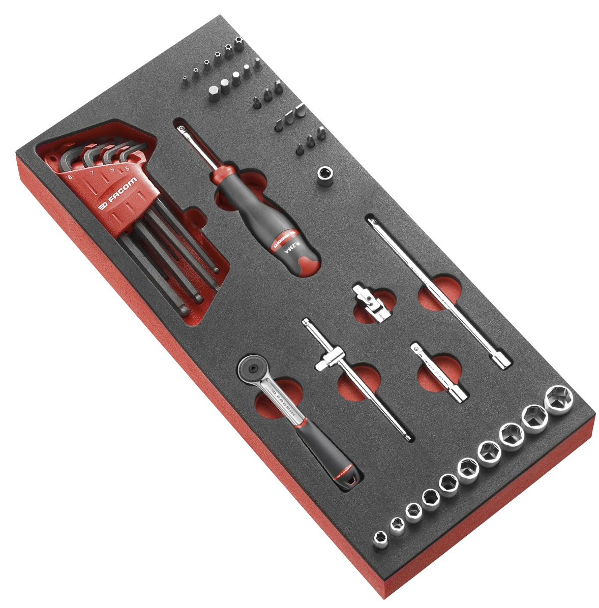 Modul Steckschlüssel 1/4'' 46tlg.(Schaumstoffeinlage)
