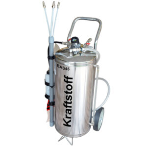 Kraftstoffabsauggerät fahrbar, mit Zubehör