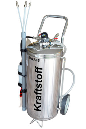 Kraftstoffabsauggerät fahrbar, mit Zubehör